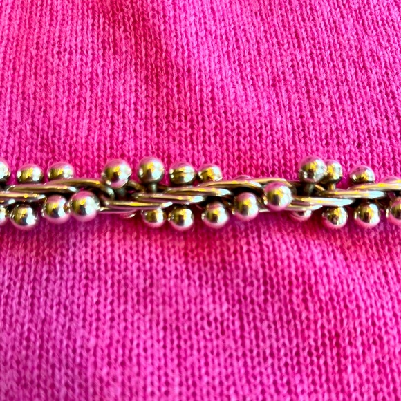 Sterling Silver Barbell Link Choker - Picture 6 of 16